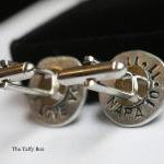 Hand Stamped Pewter Cuff Links