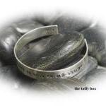 Sterling Silver Cuff Bracelet - Hand Stamped