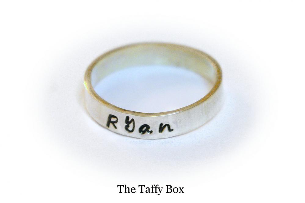 Hand Stamped Message Ring